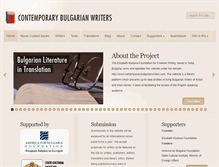 Tablet Screenshot of contemporarybulgarianwriters.com